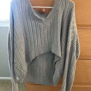 cropped gray sweater from urban outfitters